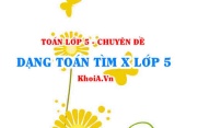 Dạng toán tìm x lớp 5 có đáp án tổng hợp chi tiết dễ hiểu nhất